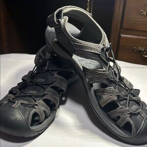 Dream Pairs Gray Men's All-Weather Hiking Sandals, Size 15